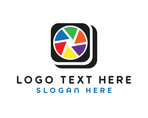 Colorful Camera App logo design