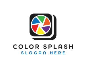 Colorful Camera App logo design