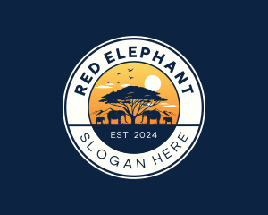 Wild Safari Elephant logo design