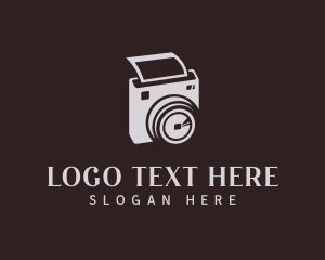 Photographer - Polaroid Camera Photography logo design