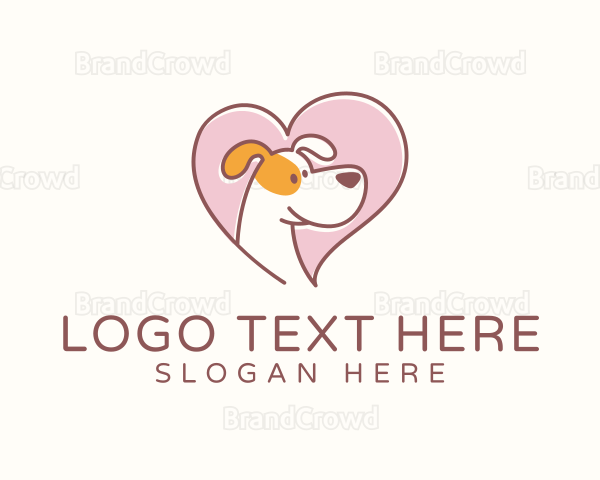 Heart Pet Dog Logo