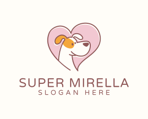 Heart Pet Dog Logo