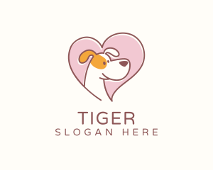Heart Pet Dog Logo