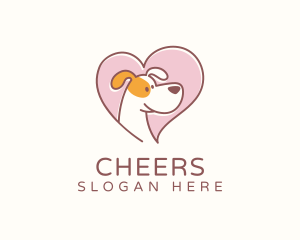 Heart Pet Dog Logo