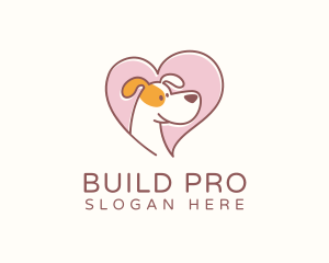 Pooch - Heart Pet Dog logo design