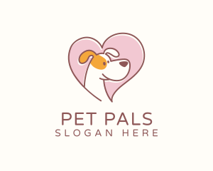 Heart Pet Dog logo design