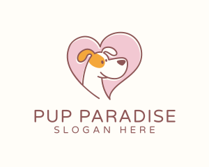 Heart Pet Dog logo design