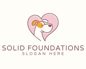Hound - Heart Pet Dog logo design
