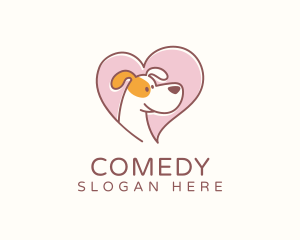 Pet Care - Heart Pet Dog logo design