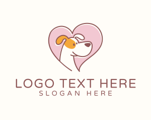 Pooch - Heart Pet Dog logo design