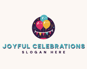 Festivity - Balloon Festival Streamers logo design