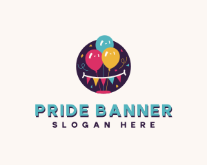 Balloon Festival Streamers logo design