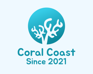 Coral Reef Silhouette  logo design