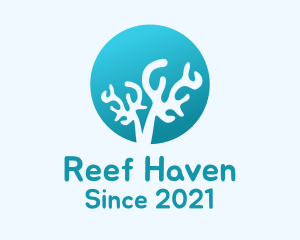 Coral Reef Silhouette  logo design