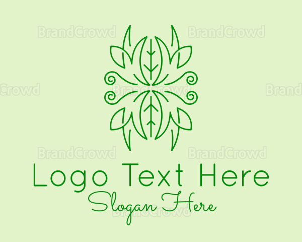 Green Ornament Plant Logo