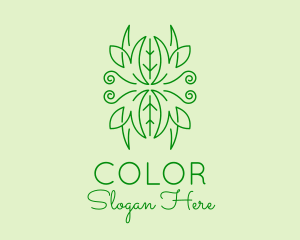 Green Ornament Plant Logo