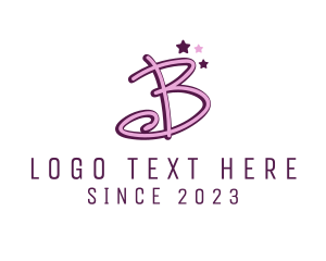 Pink Star - Star Letter B logo design