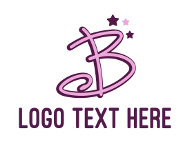 Acting - Star Letter B logo design