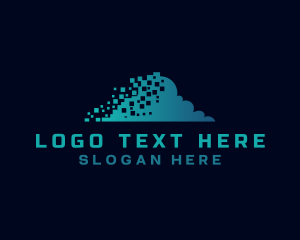 Pixel - Pixel Cloud Technology logo design