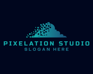 Pixelation - Pixel Cloud Technology logo design