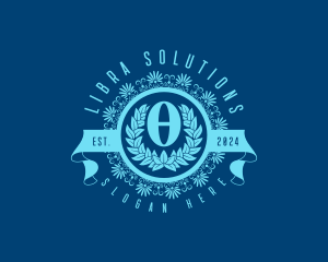 Premium Greek Theta logo design