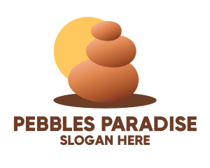 Pebbles - Stacked Stone View logo design