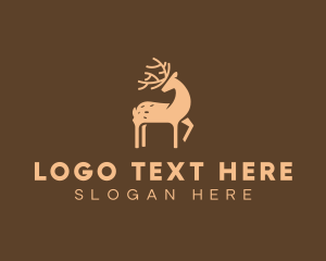 Wild Animal - Wild Forest Deer logo design