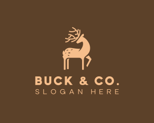 Buck - Wild Forest Deer logo design