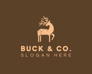 Wild Deer Animal logo design