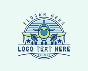 Logistics - Pilot Freight Aircraft logo design