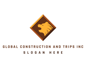 Lion - Diamond Wildlife Safari logo design