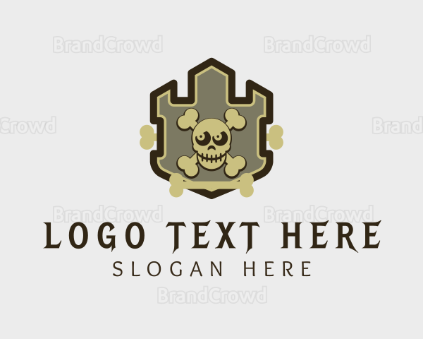 Skull Pirate Crest Logo