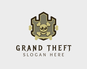 Insignia - Skull Pirate Crest logo design