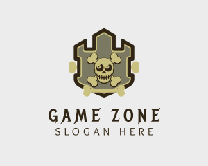 Skull Pirate Crest logo design