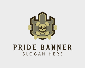 Skull Pirate Crest logo design