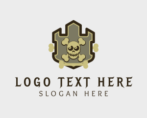 Skull Pirate Crest Logo