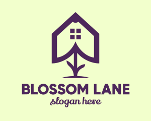 Bouquet - Flower House Outline logo design