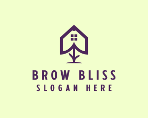 Flower Home Outline logo design