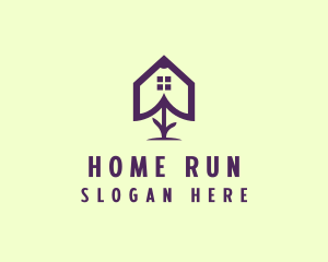 Flower Home Outline logo design