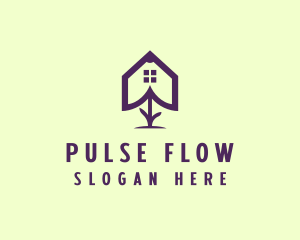 Flower Home Outline logo design