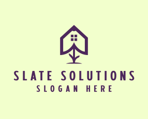 Flower Home Outline logo design