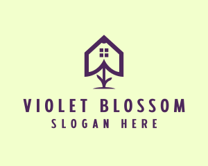 Flower Home Outline logo design