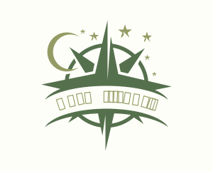 Moon - Moon Star Compass logo design