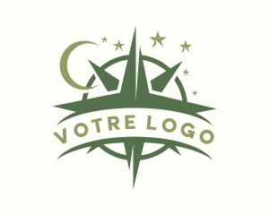 Locator - Moon Star Compass logo design