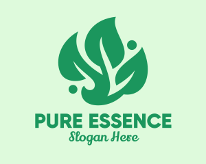 Pure - Spa Massage Herbal logo design