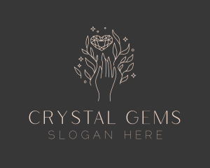 Crystal Heart Jeweler logo design