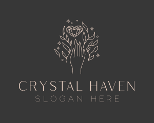 Crystal Heart Jeweler logo design