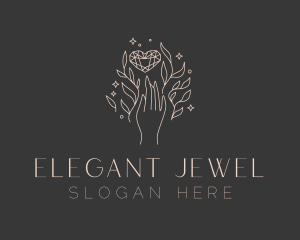 Crystal Heart Jeweler logo design