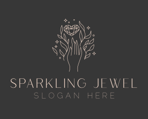 Crystal Heart Jeweler logo design