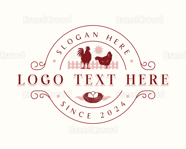 Chicken Poultry Farm Logo